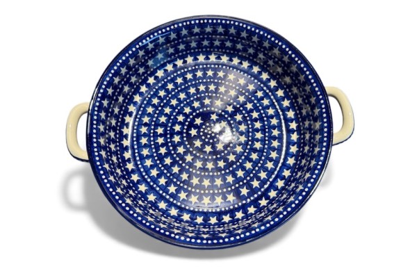 420 Bunzlau Ronde schaal met open handvaten 119X  Ronde Schalen